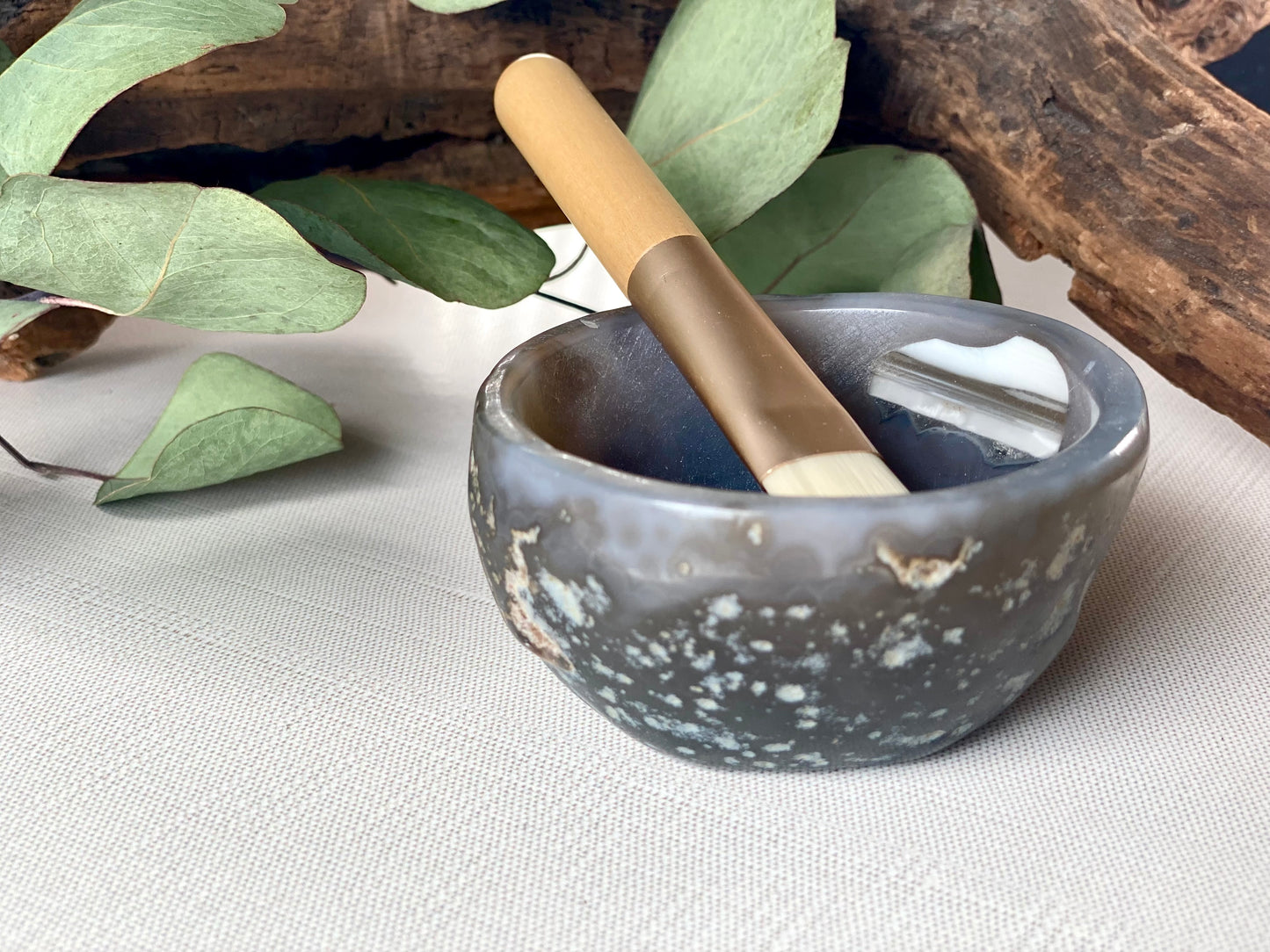 Natural Agate Stone Face Mask Bowl