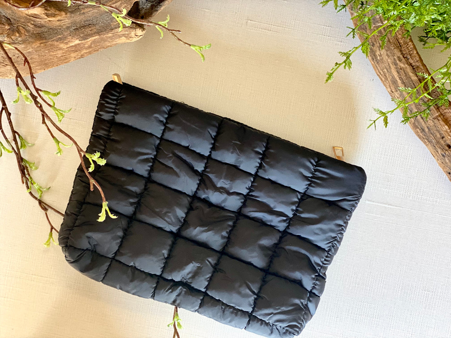Quilted Cosmetic Clutch
