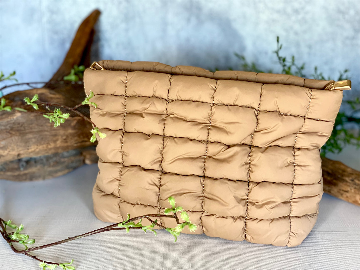 Quilted Cosmetic Clutch